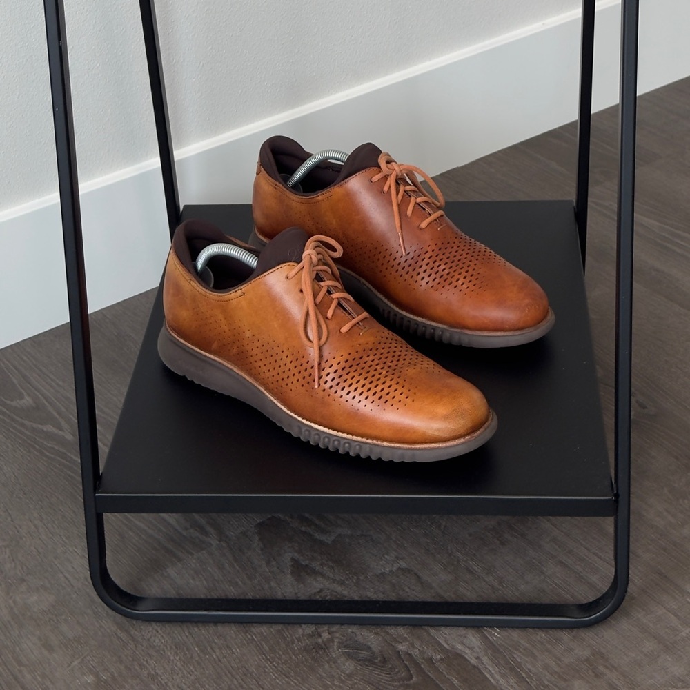 Cole Haan Tan Leather Oxfords